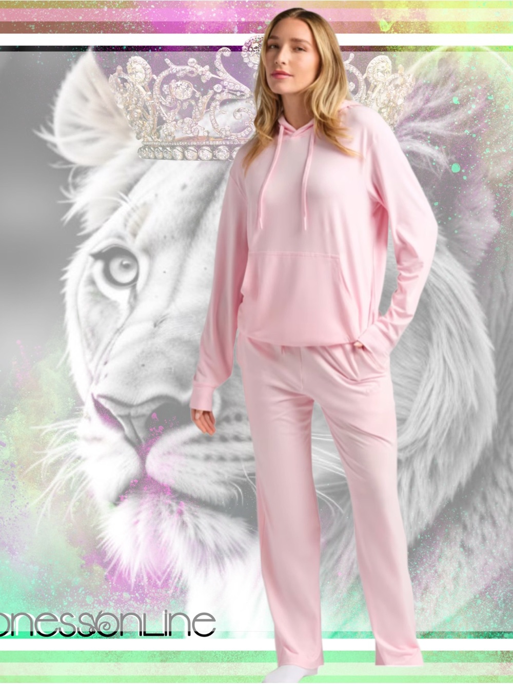 Comfort All Day Jersey Women's Pink Lounge Pants XL